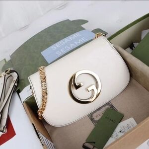 Gucci  Medium Shoulder Bag White Leather